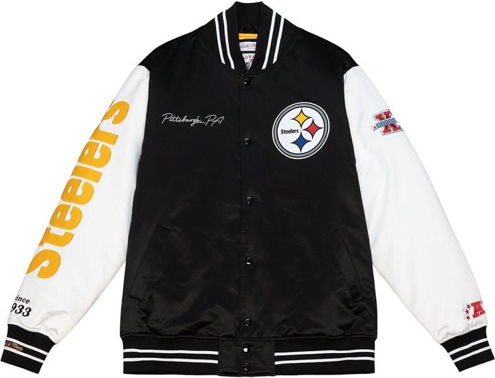 Actual product image Mitchell & Ness M&N Varsity Satin Jacket - NFL Pittsburgh Steelers - S (S)