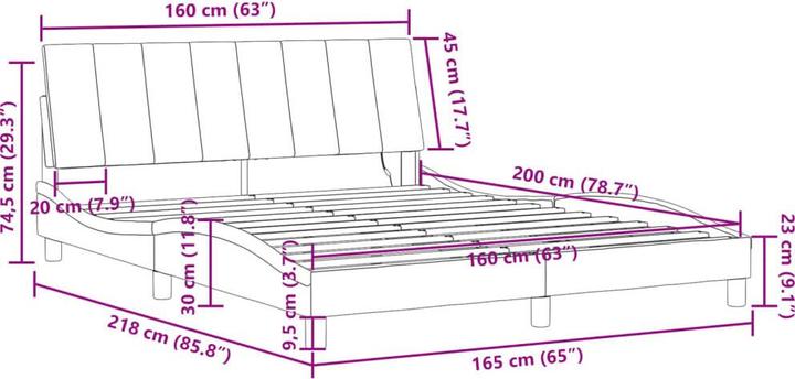 Image du produit vidaXL Bettgestell (160 x 200 cm)
