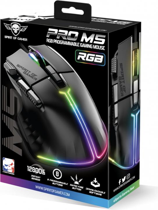 Produktbild Spirit Of Gamer Maus mit Kabel PRO-M5 (Kabelgebunden)