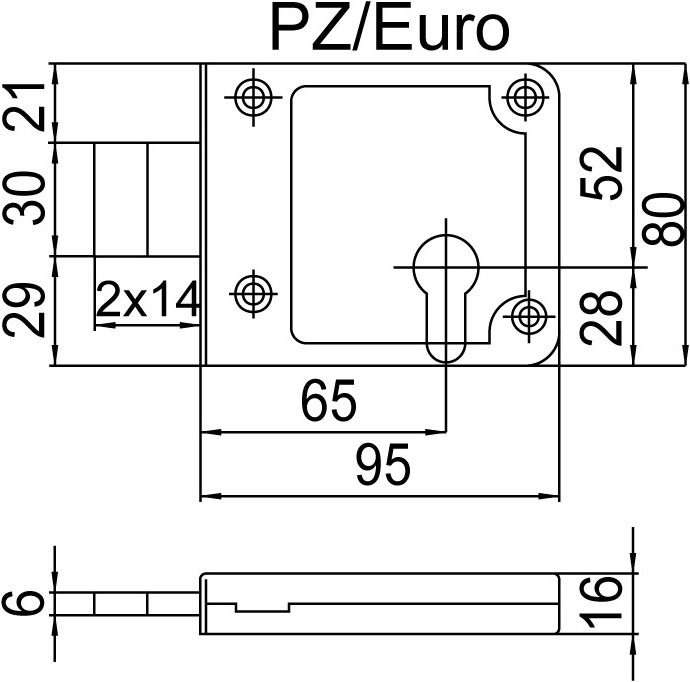 Immagine prodotto Schänis Serrature per porte di cantine montate 2305
