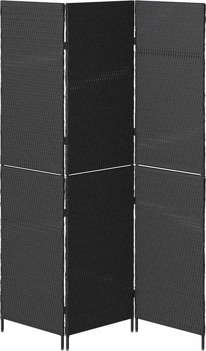 Produktbild vidaXL Raumteiler 3-teilig Faltbar Beige 146x200 cm Poly Rattan