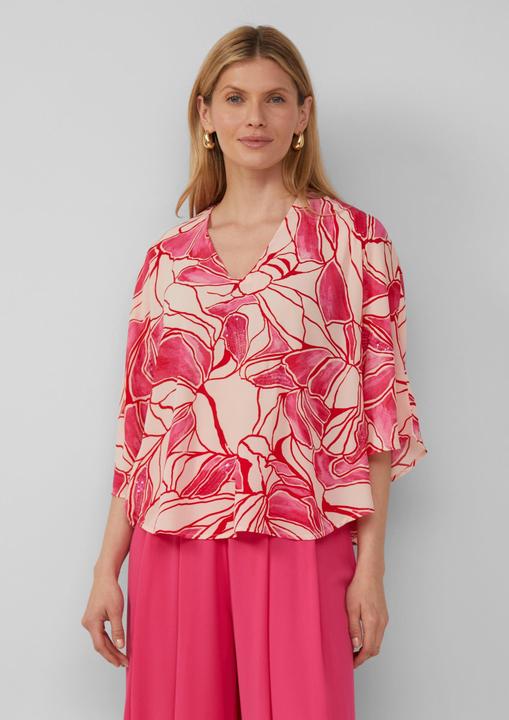 Produktbild S.Oliver Bluse Gemusterte Loose-Fit-Bluse mit Schmuck-Details (48)