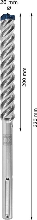 Actual product image Bosch Professional Zubehör EXPERT SDS max-8X hammer drill, 26 x 200 x 320 mm (26 millimetres)
