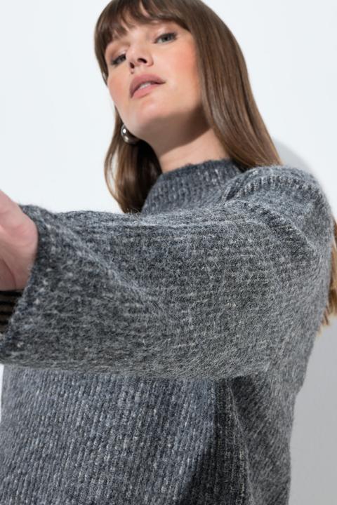 Produktbild Ulla Popken Pullover, Streifen, Stehkragen, Langarm (50, 52)