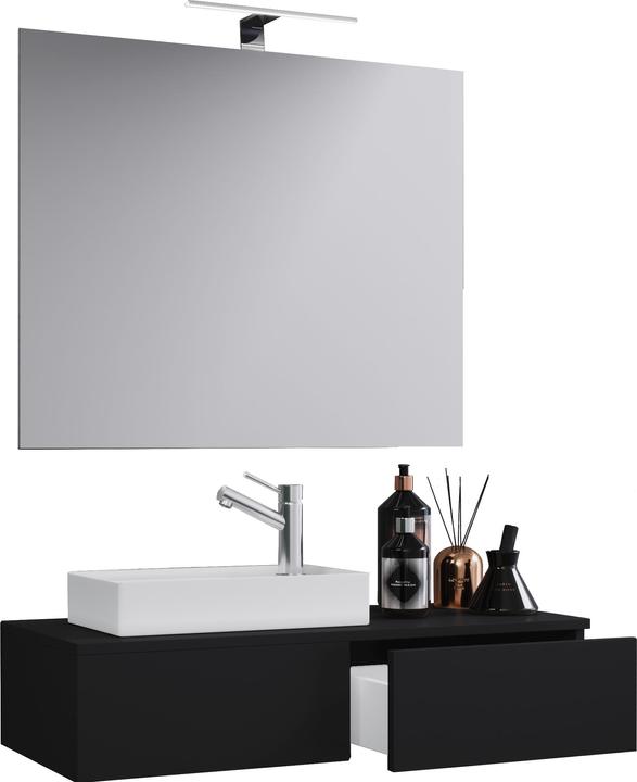 Actual product image VCM 3-piece guest toilet wash place washbasin Gudas mirror