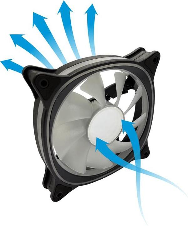 Produktbild LC-Power Geh?usel?fter 3x120mm schwarz,ARGB,4Pin PWM (120 mm)