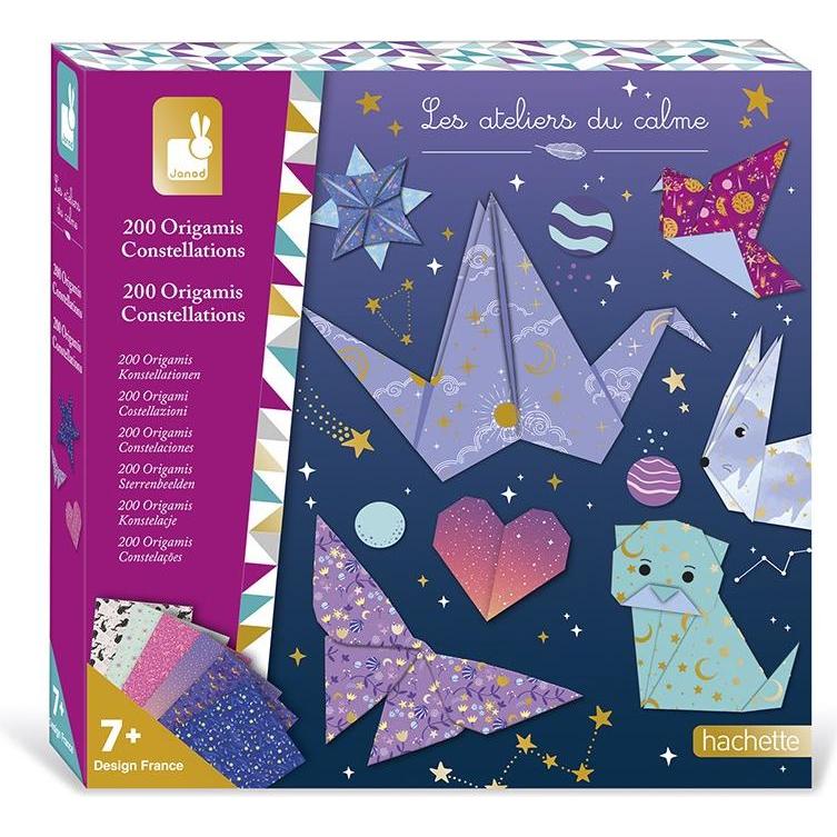 Janod Origami Bastelset Sternbilder Kreatives Papierfalten für Kinder (9167)