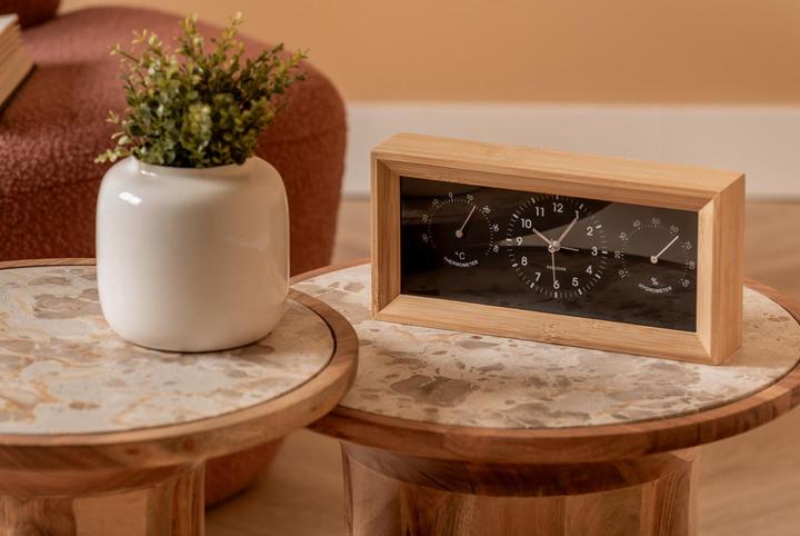 Actual product image Karlsson Classic alarm clock Neat Rectangle Bamboo / Black