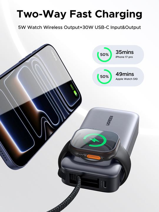 Produktbild Ugreen Powerbank 10000mAh 30W (10000 mAh, 30 W)