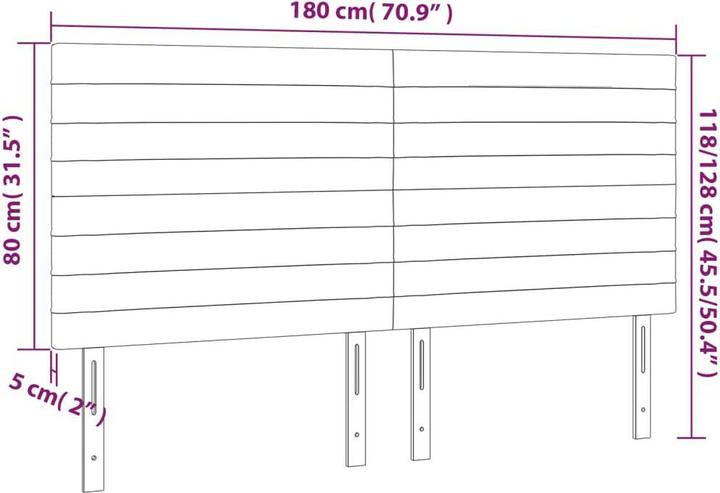 Produktbild vidaXL Kopfteil (180 x 5 x 128 cm)