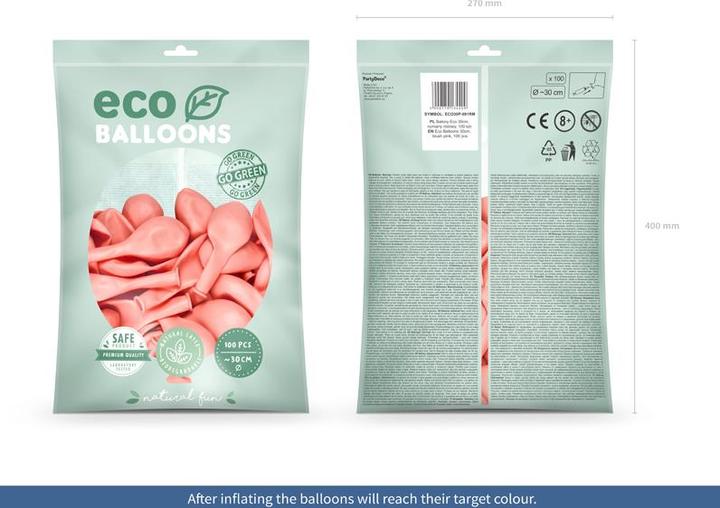 Produktbild Partydeco Eco Balloons 30cm pastel, blush pink (1 pkt / 100 pc.) (100x)