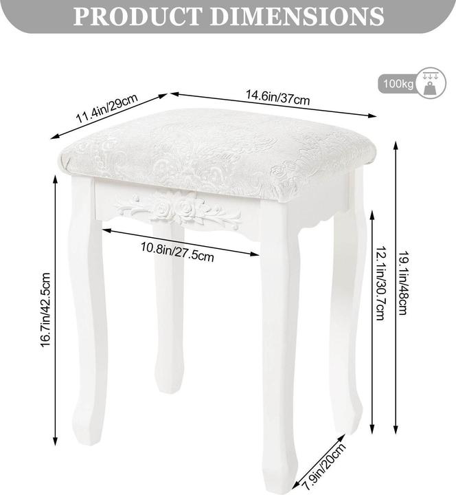Produktbild Woltu Schminkhocker