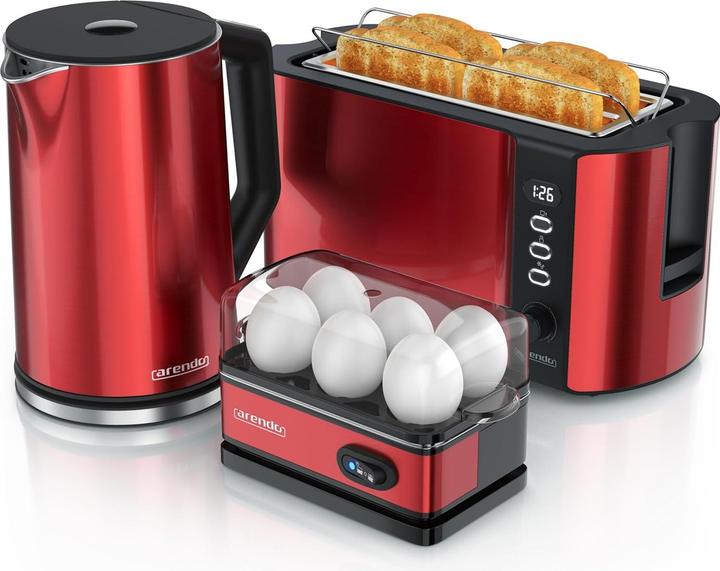 Actual product image Arendo Frühstücksset: Wasserkocher, Toaster & Eierkocher (1.50 l)