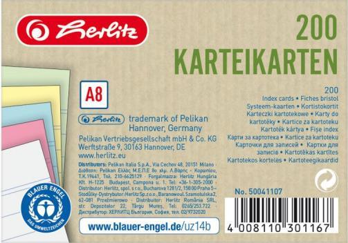 Immagine prodotto Herlitz Schede (A8, 175 g/m², 200 x)