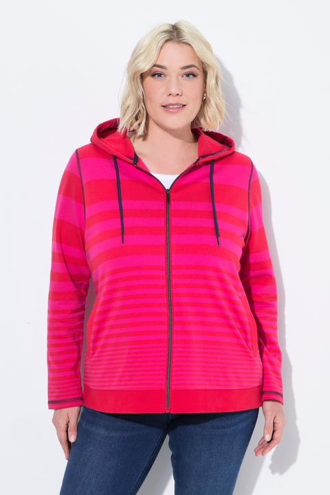 Image du produit Ulla Popken Veste à capuche, imprimé LOVE, coutures fantaisie (46, 48)