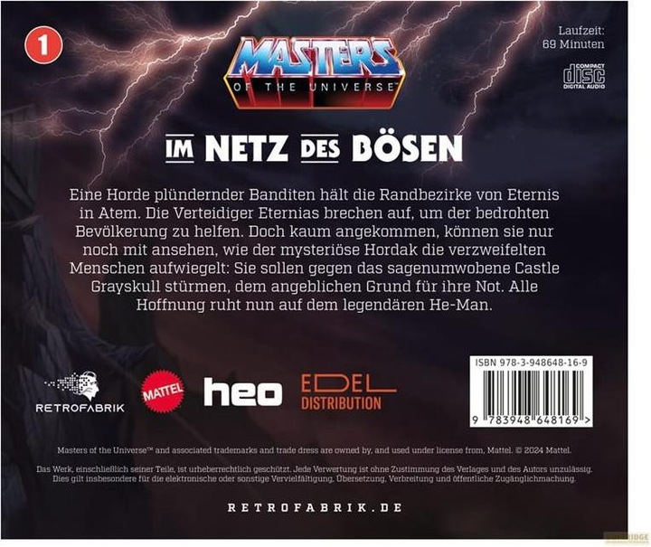 Produktbild Masters of the Universe Hörspiel-CD Folge 1: Im Netz des Bösen *Deutsche Version* (Masters of the Universe, Deutsch)