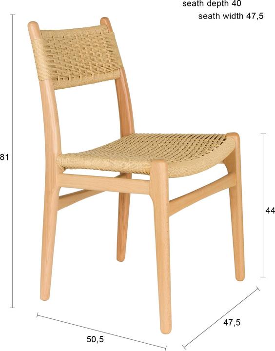 Actual product image Dutchbone Chair Cecile Natural