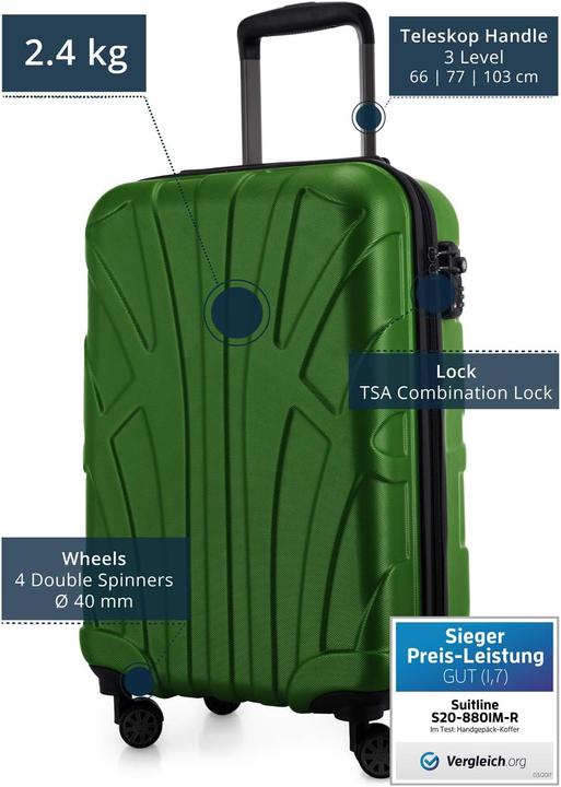 Actual product image Suitline Handgepäck Hartschalen-Koffer (34 l, Hand luggage (up to 50 litres))