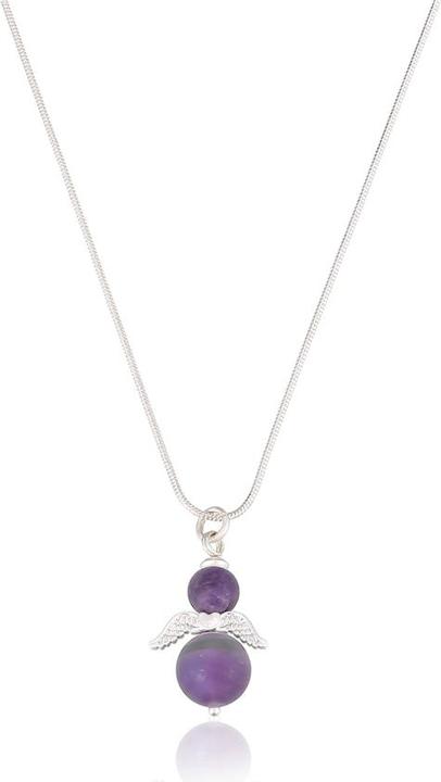 Produktbild Andreani Halskette mit kleinem Engelanhänger aus echtem Amethyst