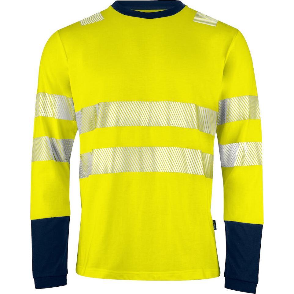 Projob, Herren, Shirt, 6014 T-SHIRT MANCHES LONGUES EN ISO 20471 CLASS 3/2, Gelb, (L)