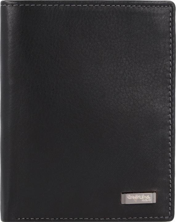 Immagine prodotto Greenland Nature Portafoglio nero in nappa RFID 9,5 cm