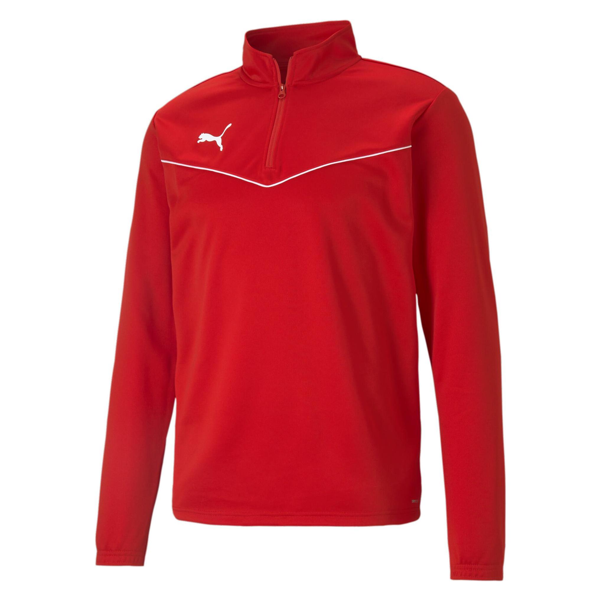 Puma, Mannen, Sportief Shirt, TeamRISE 1/4 Zip Top-657394 (Xxl), Rood, Xxl