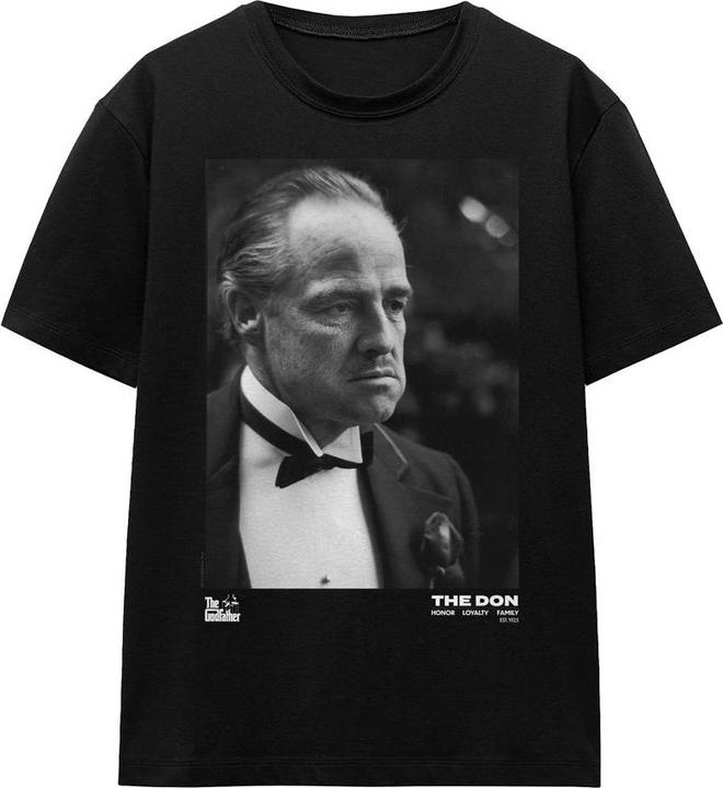 Actual product image The Godfather Unisex Adult Don Vito Corleone Photograph T-Shirt (XXL)