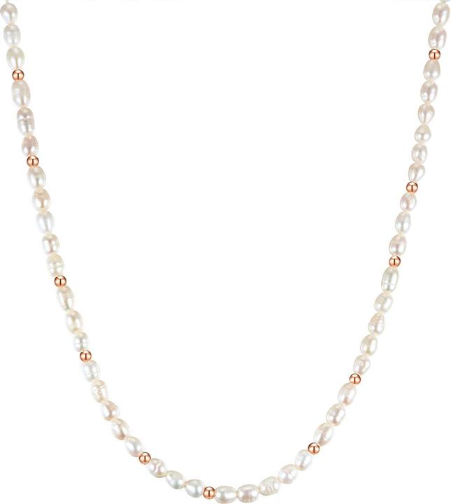 Produktbild Lulu & Jane Messing Süsswasser-Zuchtperle roségold 44,0 cm Basiskette + 4,5 cm Verlängerung - 33026 (Messing)
