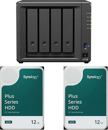 Immagine prodotto Synology DS425+ DiskStation + 24 TB 2x Plus 3.5"" SATA 6Gb/s Festplatte 12 TB (2 x 12 TB)