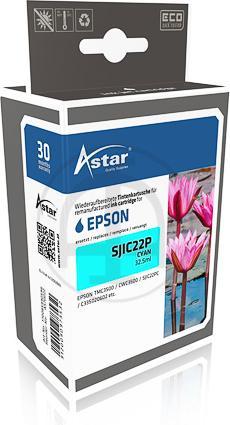 Produktbild Astar AS70022 - Kompatibel - Cyan - Epson - Einzelpackung - TMC3500 / CWC3500 / SJIC22PC / C33S02... (C)