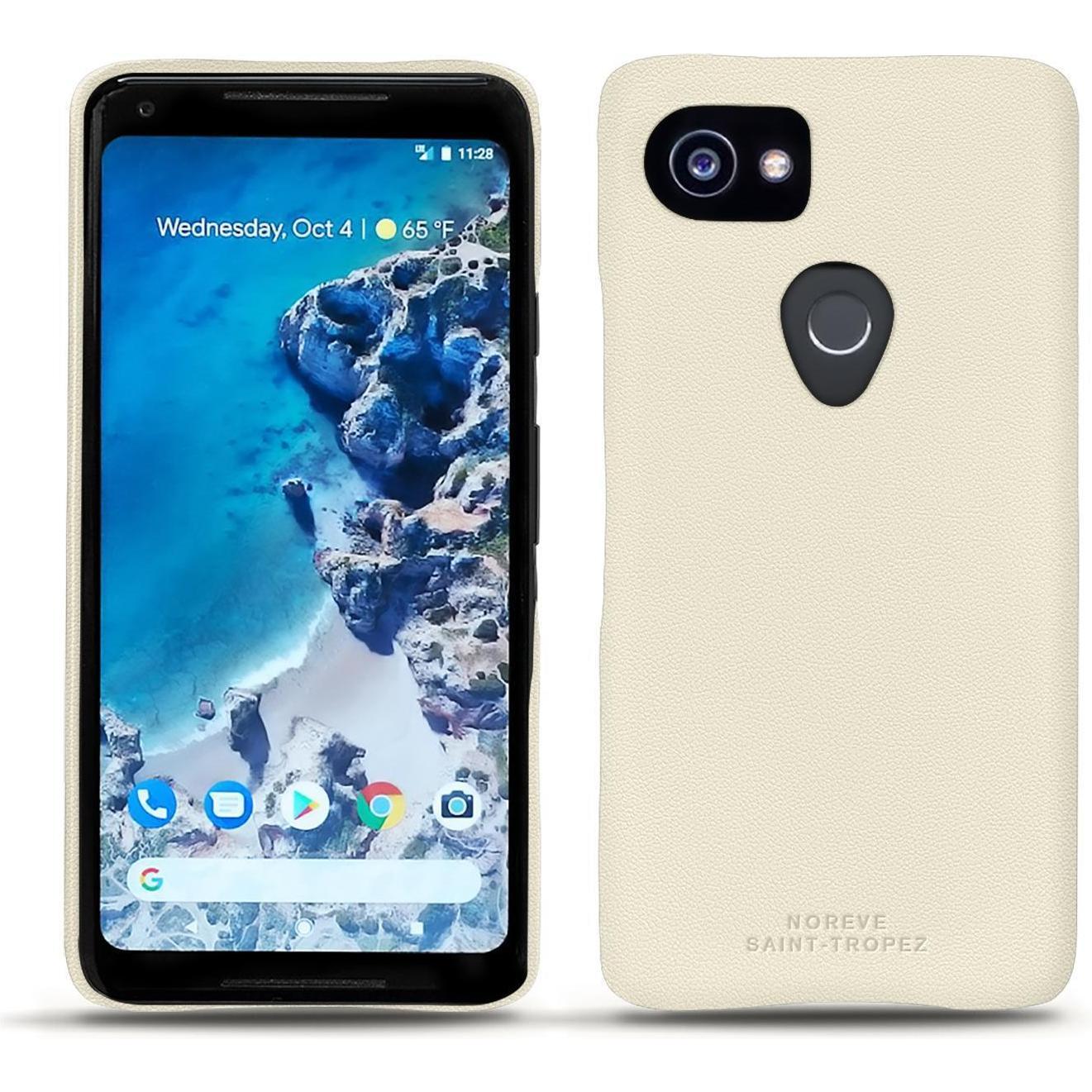 Noreve Lederschutzhülle (Google Pixel 2 XL), Smartphone Hülle, Weiss