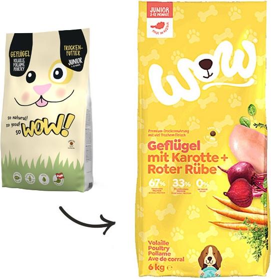 Produktbild WOW Junior Geflügel mit Karotten (Junior, 1 Stk., 6000 g)