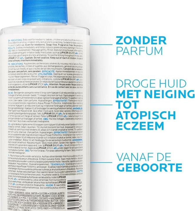 Actual product image La Roche Posay Lipikar Syndet AP+ (400 ml)