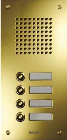Actual product image Elcom ELCO TMG-8/1 V2A polished, PVD brass coated, speech grille, LED illuminated,Sp