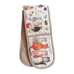 Alex Clark Art GLV24 Ofenhandschuhe 4 Katzen, Guanto da forno + Presina, Multicolore