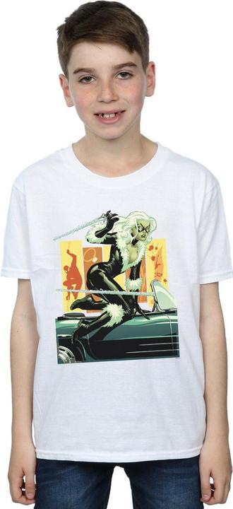 Actual product image Boys Black Cat Car T-Shirt (116)