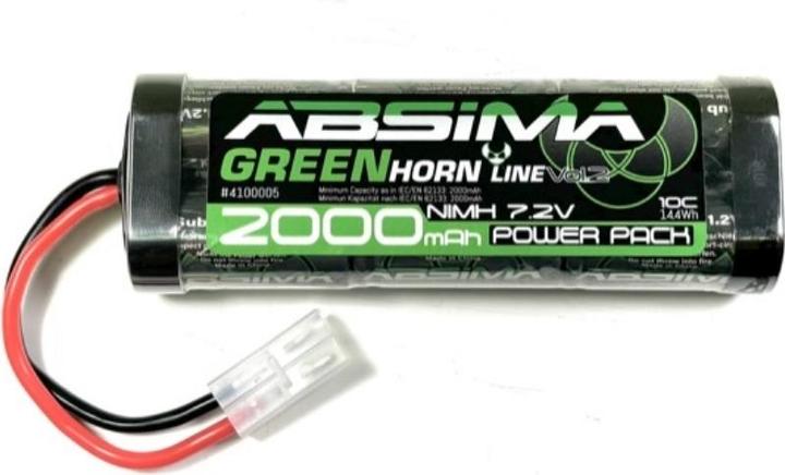 Image du produit Absima Greenhorn Vol.2 NiMH 7.2V 2000mah (Tamiya) (7.20 V, 2000 mAh)