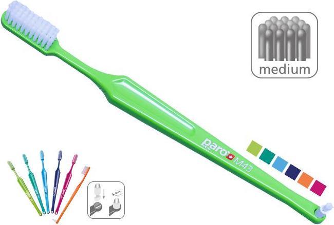 Immagine prodotto Paro Spazzolino M43 medio a 4 file con Interspace (Medio, 1 x)