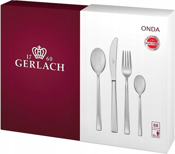 Actual product image Gerlach G01-0030P-ZEST-68PU-S1S1-01 Onda cutlery set, 68 pieces, 18/10 Steel (68 pcs., Cutlery set)