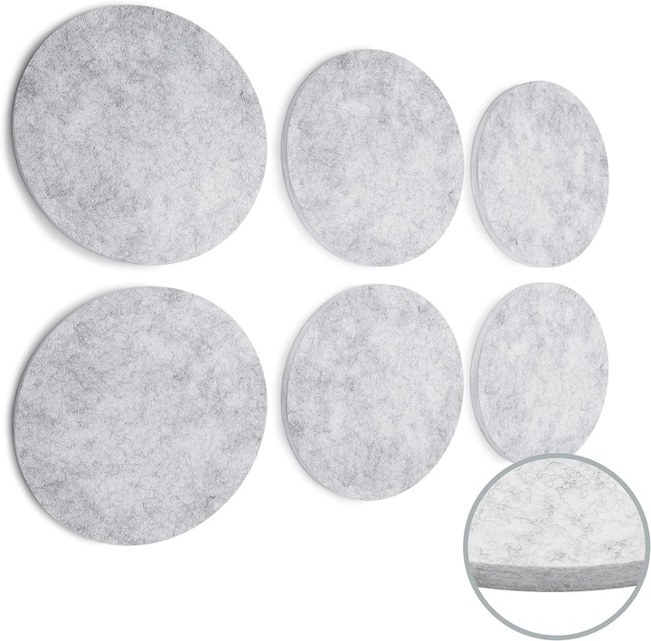 Image du produit Vilz Absorbeur de son, gris marbre - 6 pièces (6 pcs)