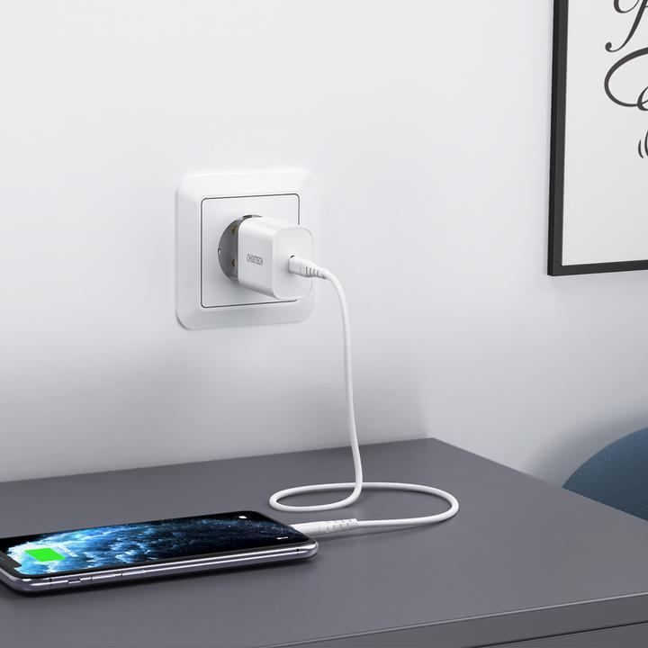 Produktbild Choetech 20W Typ C WandladegerÃ¤t WeiÃ EU Q5004 EU (20 W)