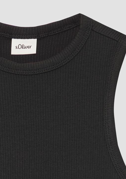 Produktbild S.Oliver T-Shirt Verkürztes Slim-Fit-Top mit Rippstruktur (134, 140)