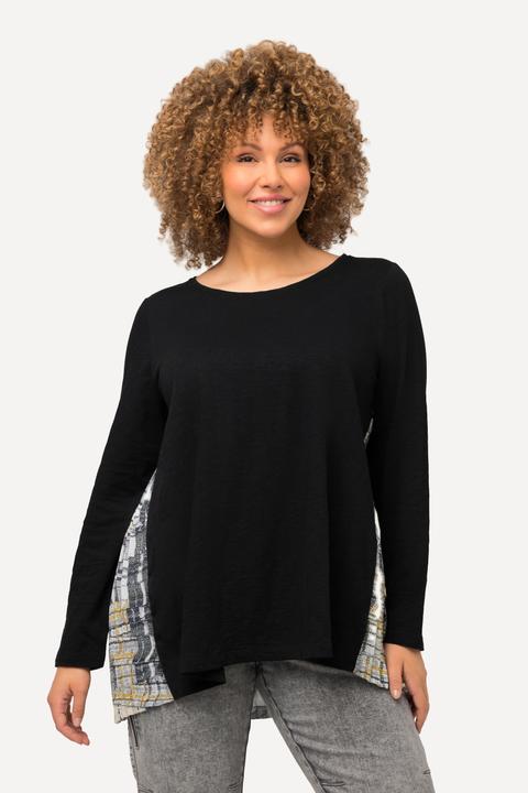 Actual product image Ulla Popken Back Pleated Long Sleeve A-Line Tee (42, 44)