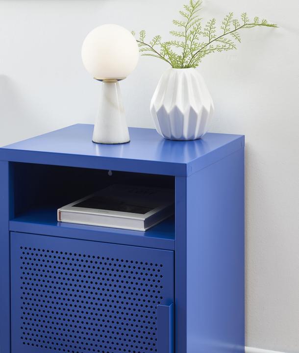 Actual product image Pantone Nachttisch Metall elektrisch blau 40cm (40 x 35 x 58 cm)