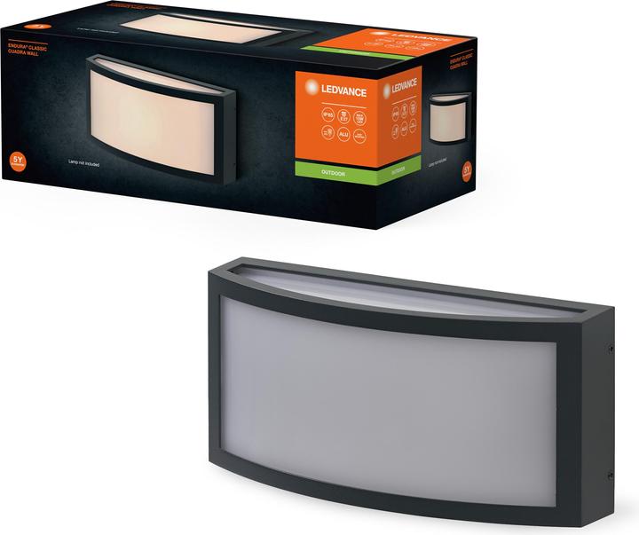Produktbild Ledvance Endura Classic IP65 E27 Cuadra Wall Dark Gray (E27, IP65)