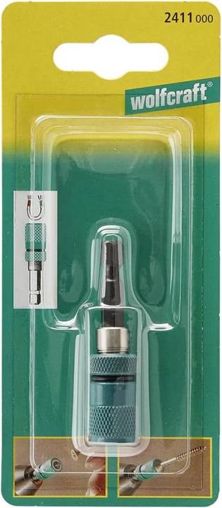 Produktbild wolfcraft 1 Bithalter m.Tiefanschlag+Ringmag. l=60 (Bit-Halter)