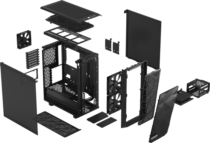 Produktbild Fractal Meshify 2 Compact Black TG Dark (ATX, mATX, Mini-ITX)
