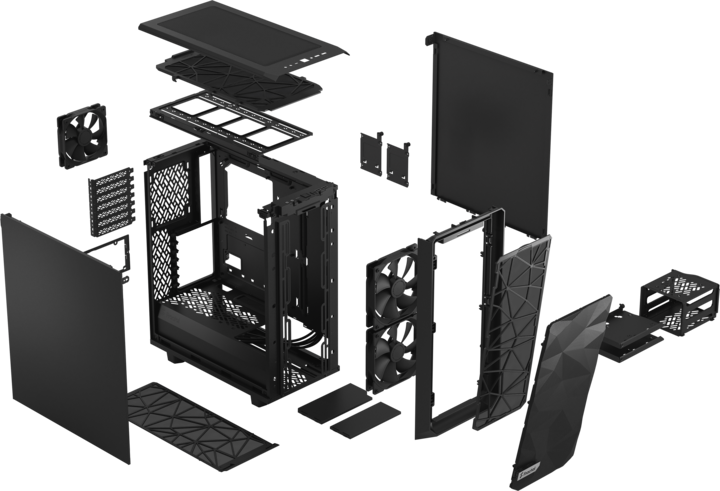 Produktbild Fractal Meshify 2 Compact Black Solid (ATX, mATX, Mini-ITX)