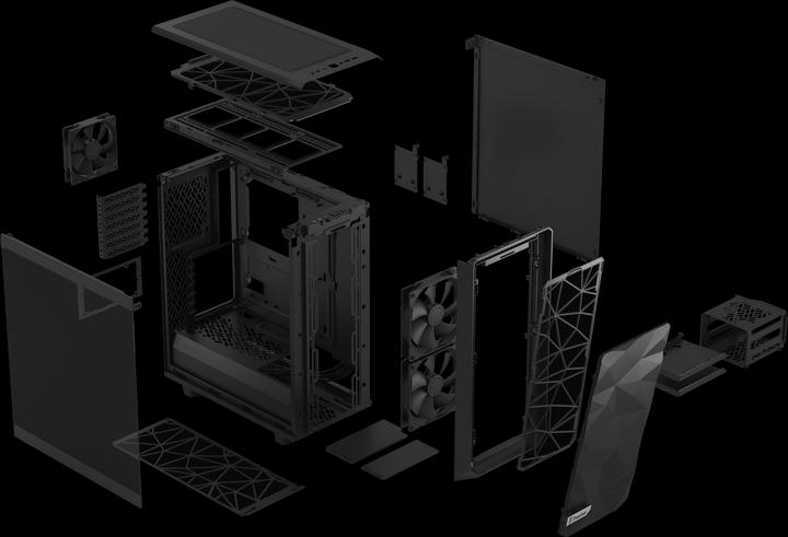 Produktbild Fractal Meshify 2 Compact Black TG Light (mATX, Mini-ITX, ATX)