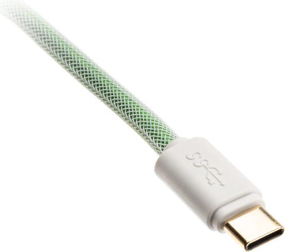 Produktbild Ducky Premicord Iris Spiralkabel, USB Typ C auf Typ A - 1,8m (1.80 m, USB 2.0)